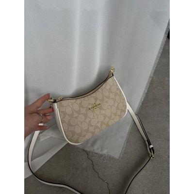 Женская сумка Coach Bolso de hombro Teri  молочный через плече Коуч