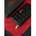 Жіночий гаманець Coach Quilted Leather Zip Around Long Walle чорний Коуч великий