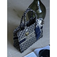 Сумка шопер Крістіан Діор текстиль шоппер Dior Large size синій