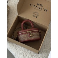 Жіноча сумка Coach Trail Crossbody 17 бежевий через плече Коуч