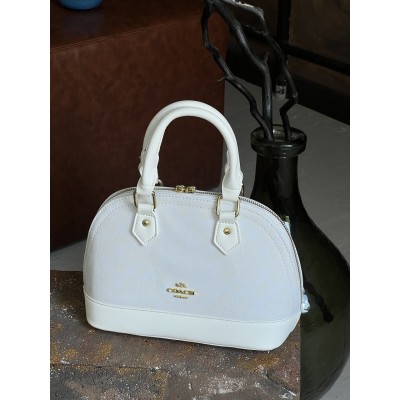 Женская сумка Coach Mini Sierra Satchel белый через плече Коуч Женская сумка Coach Mini Sierra Satchel белый через плече Коуч