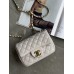 Сумка женская клатч через плечо Chanel Classic Шанель светло-серый мини