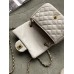 Сумка женская клатч через плечо Chanel Classic Шанель светло-серый мини
