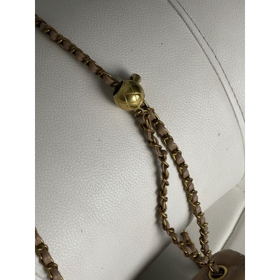 Сумка жіноча клатч через плече Chanel Classic Шанель бежевий міні