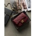 Сумка женская клатч через плечо Chanel Classic Шанель бордовый мини