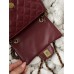 Сумка женская клатч через плечо Chanel Classic Шанель бордовый мини