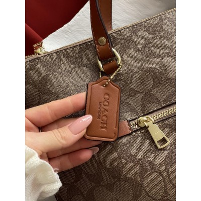 Сумка жіноча Коуч шопер бежевий Coach Gallery Tote на плечі шоппер