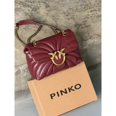Жіноча сумка стегна Pinko Mini Love Bag Puff Butterfly бордовий через плече Пінко (PREMIUM) Жіноча сумка стегна Pinko Mini Love Bag Puff Butterfly бордовий через плече Пінко (PREMIUM)