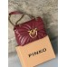 Жіноча сумка стегна Pinko Mini Love Bag Puff Butterfly бордовий через плече Пінко (PREMIUM)