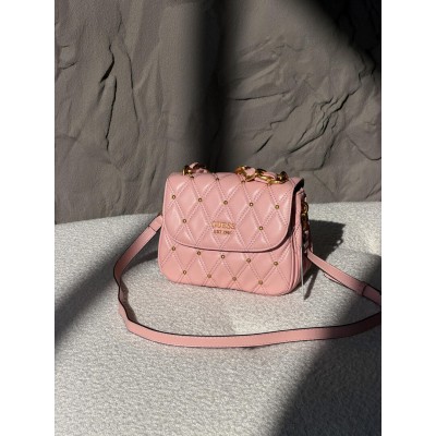 Сумка жіноча Guess Triana Flap Shoulder рожевий через плече Гесс Тріана