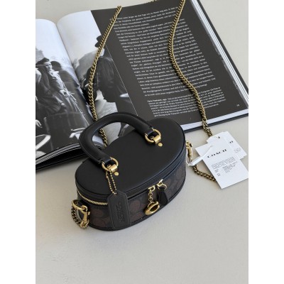 Жіноча сумка Coach Trail Crossbody 17 шоколадний через плече Коуч
