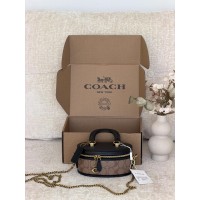 Женская сумка Coach Trail Crossbody 17 черно-бежевый через плече Коуч