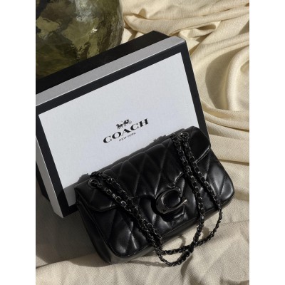 Жіноча сумка Coach Tabby Shoulder Bag 26 срібло чорний через плече Коуч Жіноча сумка Coach Tabby Shoulder Bag 26 срібло чорний через плече Коуч