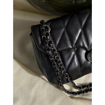 Жіноча сумка Coach Tabby Shoulder Bag 26 срібло чорний через плече Коуч