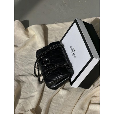 Жіноча сумка Coach Tabby Shoulder Bag 26 срібло чорний через плече Коуч