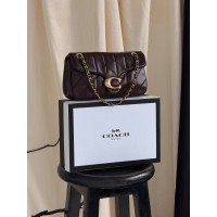 Жіноча сумка Coach Tabby Shoulder Bag 26 шоколадний через плече Коуч