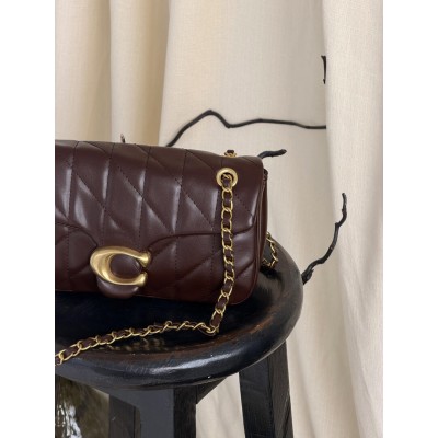 Жіноча сумка Coach Tabby Shoulder Bag 26 шоколадний через плече Коуч
