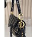 Жіноча сумка Dior Saddle Bag синій напис через плече Крістіан Діор сідло