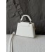 Жіноча сумка клатч Louis Vuitton Capucines East-West Medium через плече Луї Віттон білий класичний