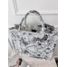 Сумка шопер Крістіан Діор шоппер текстильний Large Book Tote Animal чорний