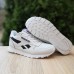 Reebok Classic Leather белые с черным на белом, Размер 43