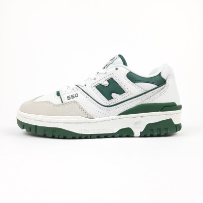 New Balance 550 білі з зеленим, Розмір 38