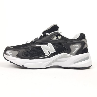 New Balance 725 чорні з білим та сірим, Розмір 44