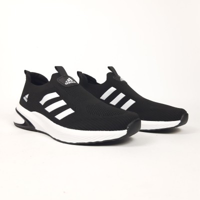 Adidas Slip-on Lite Flow тапкие мокасины слипоны черные с белым, Размер 41