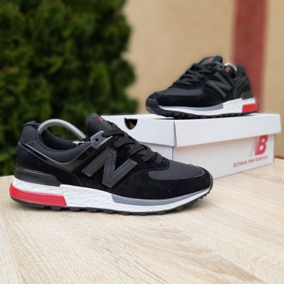 New Balance 574 Чорні з червоним, Розмір 42