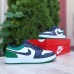 Nike Air Jordan 1 low белые с черным и зеленым, Размер 42