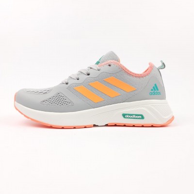Adidas Cloudfoom серые с оранжевым и зеленым, Размер 39 Adidas Cloudfoom серые с оранжевым и зеленым, Размер 39