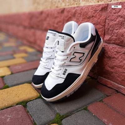 New Balance 550 Білі з чорним, Розмір 45