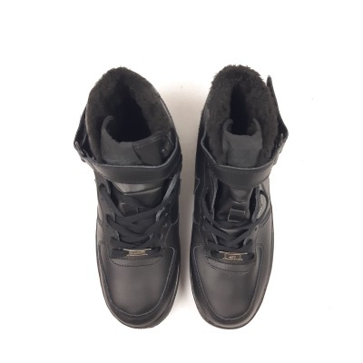 Nike Air Force 1 Mid '07 Triple Black чорні високі, Розмір 44