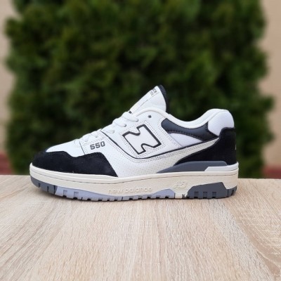 New Balance 550 Білі з чорним, Розмір 45