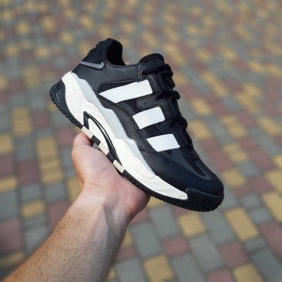 Adidas Niteball черные белые полоски, Размер 45