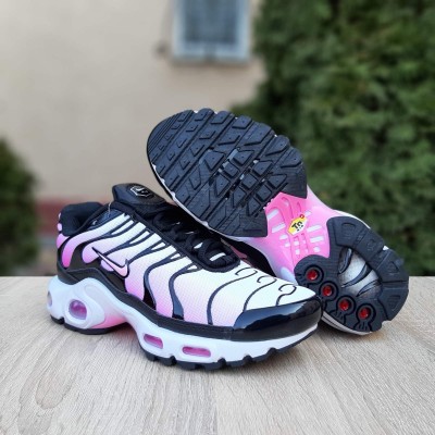 Nike Air Max Plus TN белые с черным и розовым, Размер 36