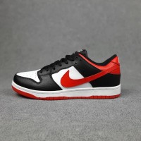Nike SB Dunk Low Pro Білі з чорним з червоним, Розмір 37