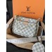 Сумка Луї Вітон 3 в 1 Louis Vuitton, клатч через плече бежева клітка