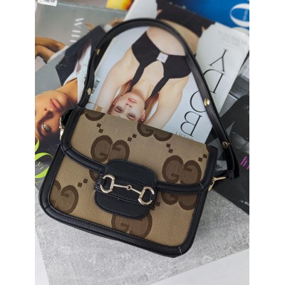 Сумка женская Horsebit 1955  Gucci  Гуччи  черный моногам