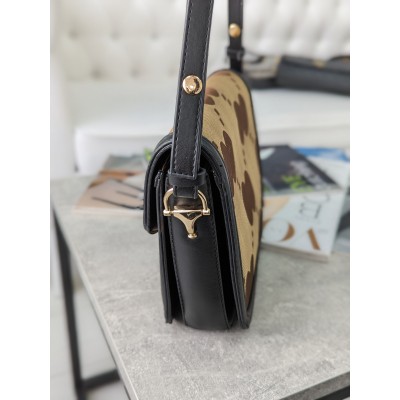 Сумка женская Horsebit 1955  Gucci  Гуччи  черный моногам