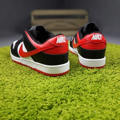 Nike SB Dunk Low Pro Белые с черным с красным, Размер 37