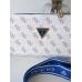 Сумка жіноча білий + синій Guess Гесс крос-боді міні лого