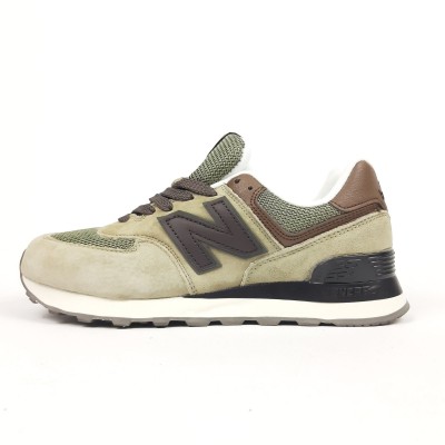 New Balance 574 Classic бежеві з коричневим, Розмір 38