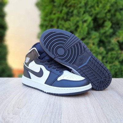 Nike AIR Jordan 1 Retro High високі білі з чорним, Розмір 43