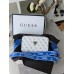 Сумка жіноча білий + синій Guess Гесс крос-боді міні лого