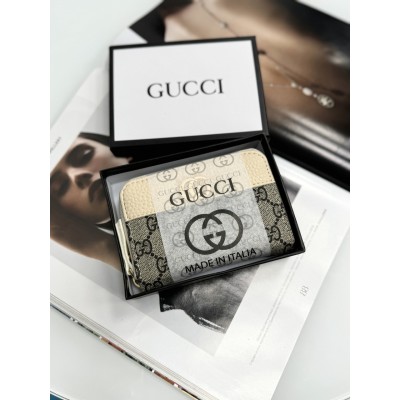 Гаманець Gucci жіночий Гуччі молочний міні