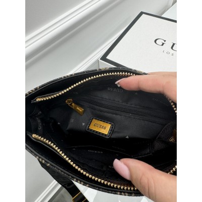 Чоловіча сумка месенджер Guess через коричневий плече Гесс