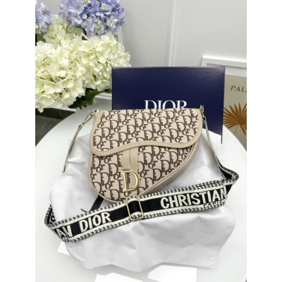 Женская сумка Кристиан Диор седло бежевый текстиль Dior Женская сумка Кристиан Диор седло бежевый текстиль Dior