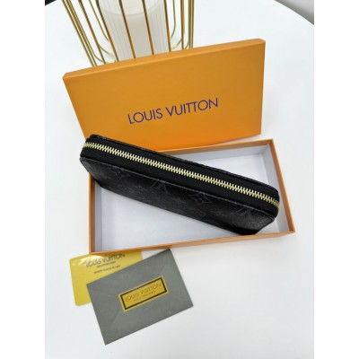 Мужской кошелек Louis Vuitton черный классик Луи Витон кошелек унисекс