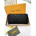 Мужской кошелек Louis Vuitton черный классик Луи Витон кошелек унисекс